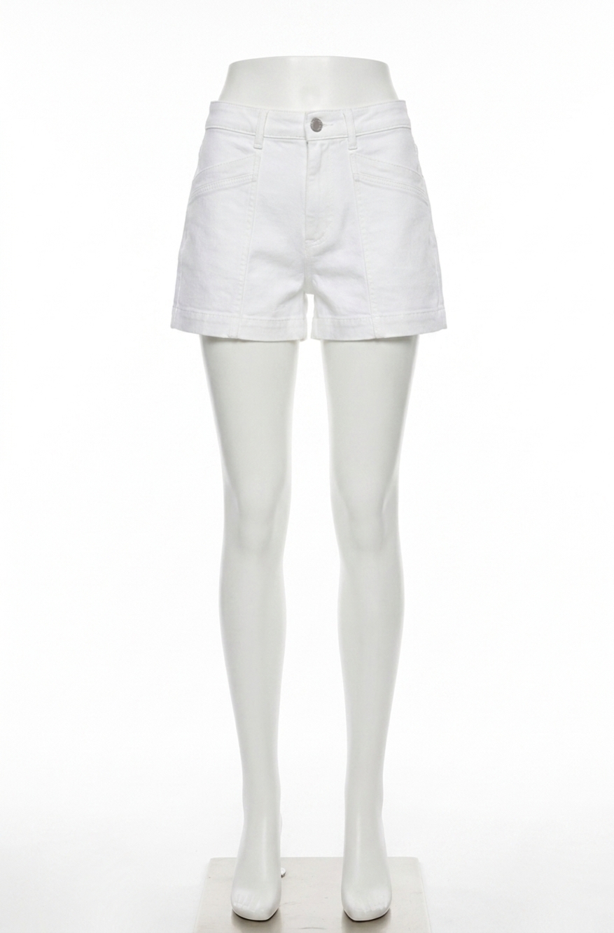NEW AMO rebecca denim short in white